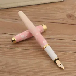 The cap is snap on. A converter is included with this pen. Manufacturer: Baoer. Pen color: Pink Spring Blossoms. Pen...