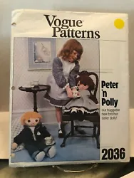 Pattern Number: 2036. Pattern Style: Boy & Girl Dolls with Clothes (Dolls are 24