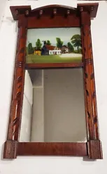 Antique Victorian Mahogany Reverse Painting On Glass & Mirror. Found this Magnificent piece in old family estate and...