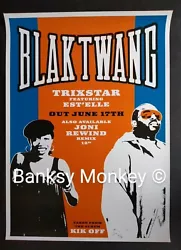 Banksy / Blak Twang rare 2002 original record store promotional poster. Produced as in-store advertising but unused for...