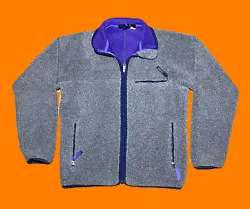 Vintage 1994 Patagonia Retro Deep Pile Charcoal Made In USA Full Zip Fleece JacketMens size MediumThere isn’t any...