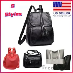Style 1 Backbag. - Material: PU leather. Style 2 Tote. - Main Material: PU+ Oxford Cloth. Soft PU leather shoulder...