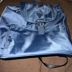 GUESS Blue Jaxi Smooth Nylon Womens Large Backpack Bag. Condition is Pre-owned. Shipped with USPS Priority Mail.