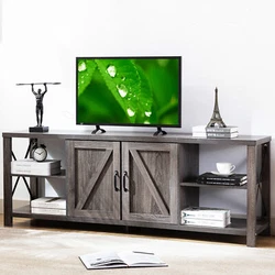 Farmhouse TV Stand. Two barn doors provide extra hidden style while preventing the things inside from dust and damp....