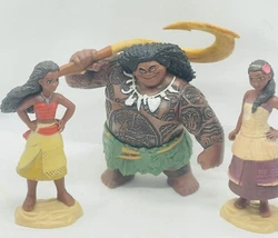 Disney Moana Maui Demigod w/ Magic Fish Hook PVC Toy Figure JAKKS 4.75