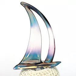 The sculpture is made entirely by hand of borosilicate crystal and colored using only pure gold. All coral used in...