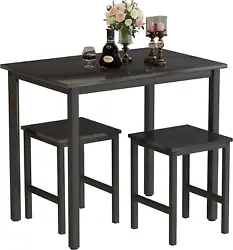 AWQM small dining table set is very friendly to small space. The two dining chairs can be hided under the table neatly...
