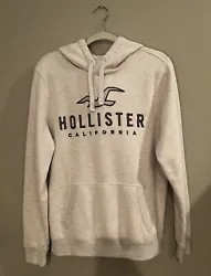 Mens Hollister California Hoodie Sweatshirt Beige Medium M Bird Logo.