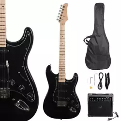 Do you fall in love with this ST Stylish Electric Guitar with Black Pickguard Black Pickguard Black the first sight you...