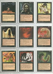 MtG CHR 1995. 9x cards Black Magic.