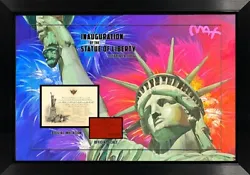 Statue of Liberty Inauguration by Peter Max. - UV PRINTED TO CREATE 3D EFFECT- REPLICA INVITATION TO THE STATUE OF...