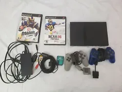 Sony Playstation 2 PS2 Slim Console Bundle, 2 Controllers & 2 Games ,Memory Card.  Everything tested and working at the...