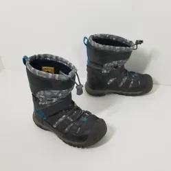 Keen Gray Leather Polar Bear Insulated Waterproof Boots Kids US Size 12. In solid preowned condition. See all pictures...