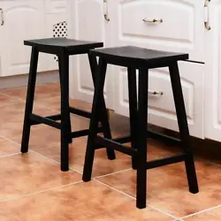 This bar stool can sit at a standard counter or bar height and features a saddle seat. Foot rests at just-the-right...