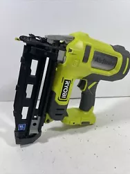 RYOBI P326 ONE+ 18V 16-Gauge Cordless AirStrike Finish Nailer. Used has scuffs and or scratches