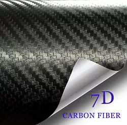 1pc 7D Carbon Fiber Vinyl Film Wrap Sticker. Move away the transfer film carefully;. Use ahair dryer to heat the...