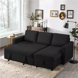【Specifications】Color: black; Material: 180g polyester, foam, plywood, metal; Overall dimensions: 83″ L x 57.5″...