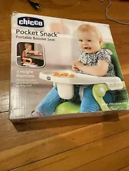 Chicco Pocket Snack Grey And White Portable Foldable Booster Seat . Condition is New. Shipped with USPS Priority Mail.