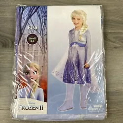 Deluxe Disney Frozen 2 Girls Elsa Costume Size Small 4-6 New. Please see all photos