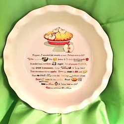 Received as gift but never used. Recipe is included on the plate itself.