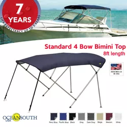 Oceansouth 4 bow Bimini Top is a strong, high quality Bimini Top ideal forV-Hull Boats, Jon Boats and Center Console...