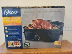 New Oster Roaster Oven w/ Self-Basting Lid 18 Qt Black (CKSTRS18-BSB-W) In Box!.  Box has damage. Item has never been...