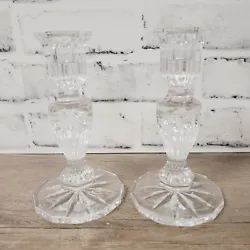 PAIR OF CANDLESTICKS. WATERFORD LEAD CRYSTAL. LETS MAKE A DEAL. WONDERFUL ADDITION TO YOUR COLLECTION. ANOTHER QUALITY...