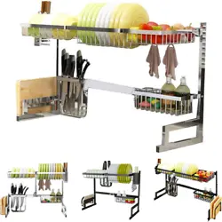 Different from the traditional dish rack, our drying rack 40% improves the kitchen space utilization by using the space...
