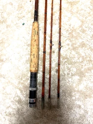 what is now around a 7 bamboo rod.  was a 8-1/2 -9  has a lot short pieces. finish fair. bamboo looks to be good...