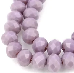 Shape :faceted rondelle. Material: Czech Glass. Quantity: 25 beads, approx.