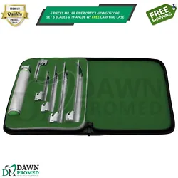 Laryngoscope set is used for larynx examination, anesthesia, and resuscitation for endotracheal intubation. The Miller...