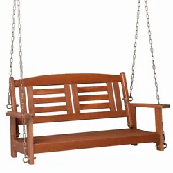 Attach importance to this 112 53 52cm 500lbs With Chain Double Wooden Swing! This comfortable swing is built to last...