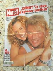 Superbe affiche grand format 78 x 58 cm de la une de PARIS MATCH N° 2439 ( fevrier 1996 ).