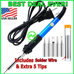 Professional Soldering Tool is great for lead-free soldering semiconductors. Power: 60W. Soldering Iron Length: 23 CM /...
