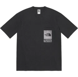 Supreme North Face Black Pocket T-Shirt size XL. All cotton crewneck with printed logos on single chest pocket. Made...