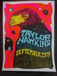 Taylor Hawkins Tribute Concert Poster Foo Fighters LA Kia Forum Morning Breath. SOLD OUT   Poster will be shipped in a...