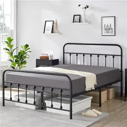 HIGH HEADBOARD DESIGN: Compared with other metal beds, this classic bed frame has a higher headboard for better...
