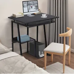 【Space-Saving】This small computer desk features space-saving design with ample space for storing your books, plants...