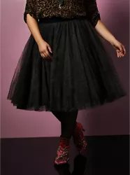 TORRID SIZES EQUIVALENT SIZES BUST WAIST LOW HIP. Step out and be seen in this fabulous tulle skirt featuring an...