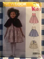 Pattern Number: R10273. Pattern Style: Kids GIRLS Sleeveless Dress, Bolero (Shawl, Cape).