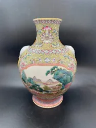 Antique Chinese Famille Rose Porcelain Vase. In excellent condition Some wear on the base due to its age. The vase has...