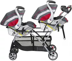 The Baby Trend Snap N Go Double Stroller features a convenient, one-hand compact fold for storage or travel, and an...