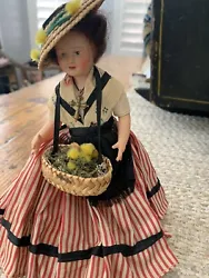 This is a wonderful Worlds Fair Doll from the 1930s.  I believe that is what the tag indicates.  She is French and is...
