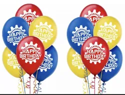 You will receive (2) new sealed packages containing 6 each for a total of 12 balloons.Machine Robots Happy Birthday...