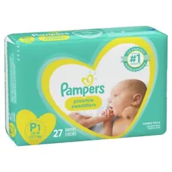 Pampers Wetness Indicator shows when babys wet. Our softest diaper EVER. New ultra-soft absorbent layers help soothe...