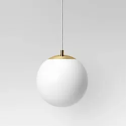•Glass pendant light in a white globular shape •Diffuses light with a soft glow •Dimmable light lets you...