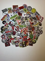 Rock Band 100 Stickers Lot Punk Music Heavy Metal Bands Sticker Decals & More!.