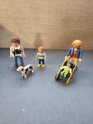Playmobil 3209 City Family Day with Stroller Dog. Missing Balloon No Box.  Missing also two wheels on one side of the...