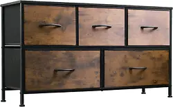5 - Drawer Dresser for Bedroom, 21H x 40L X12