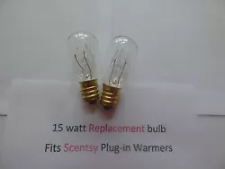 2 TWO SATCO Light Bulbs 15 Watt.